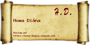 Homa Diána névjegykártya